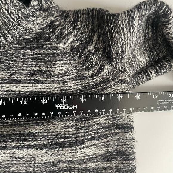 Cynthia Rowley Cowl Neck Wool Blend Sweater Womens Size Medium Tunic Black Gray - Picture 6 of 9